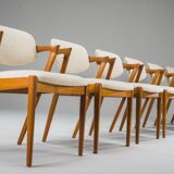 Dining Chairs Model 42 in Teak, Kai Kristiansen for Schou Andersen, 1960s,