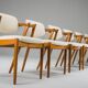 6 chaises en teck modèle 42 par Kai Kristiansen pour Schou Andersen, 1960