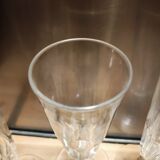 4 champagne flutes with cut sides, late 19th century