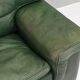 Roche Bobois lounge armchair in original green patinated leather, 1970