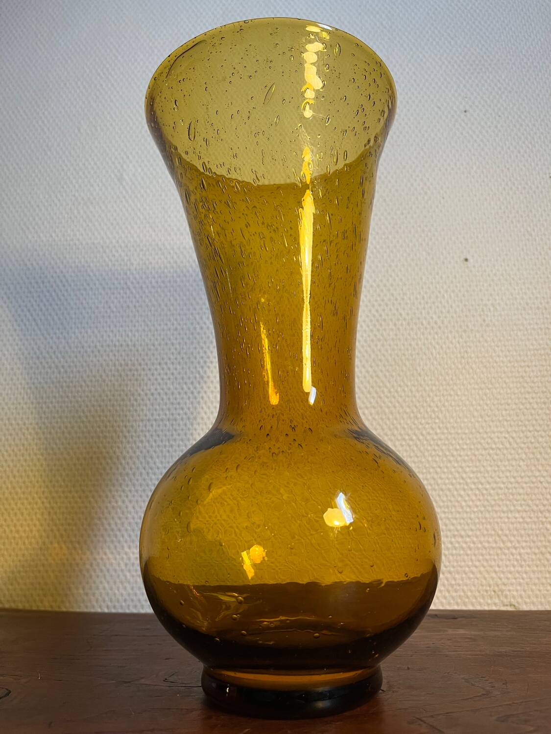 Bubble glass vase from biot france glassworks