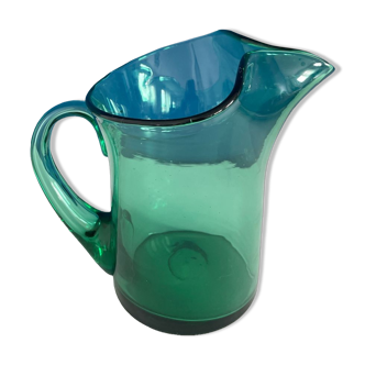 Green carafe pitcher 60s