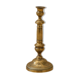 Flowery brass candle holder