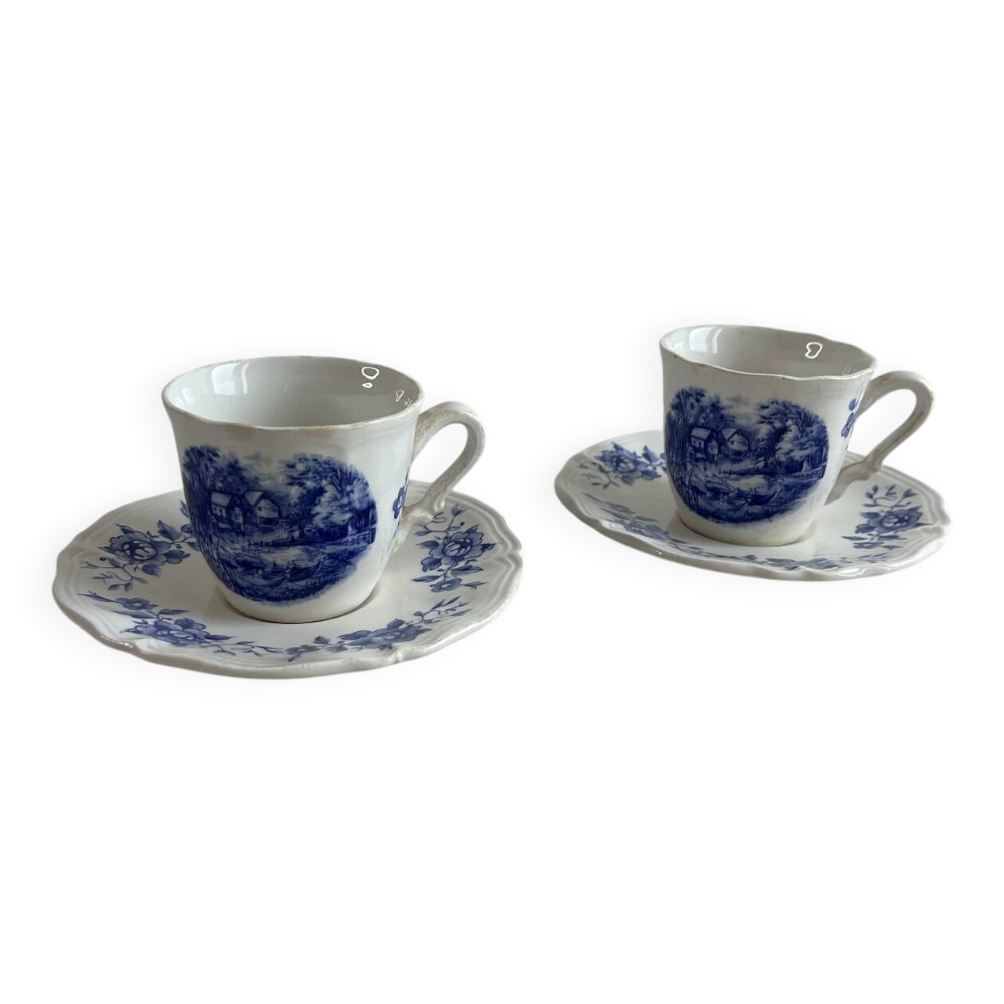 Set of 2 Sarreguemines mugs