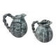 Set of 2 Alexandre art deco ceramic pitchers