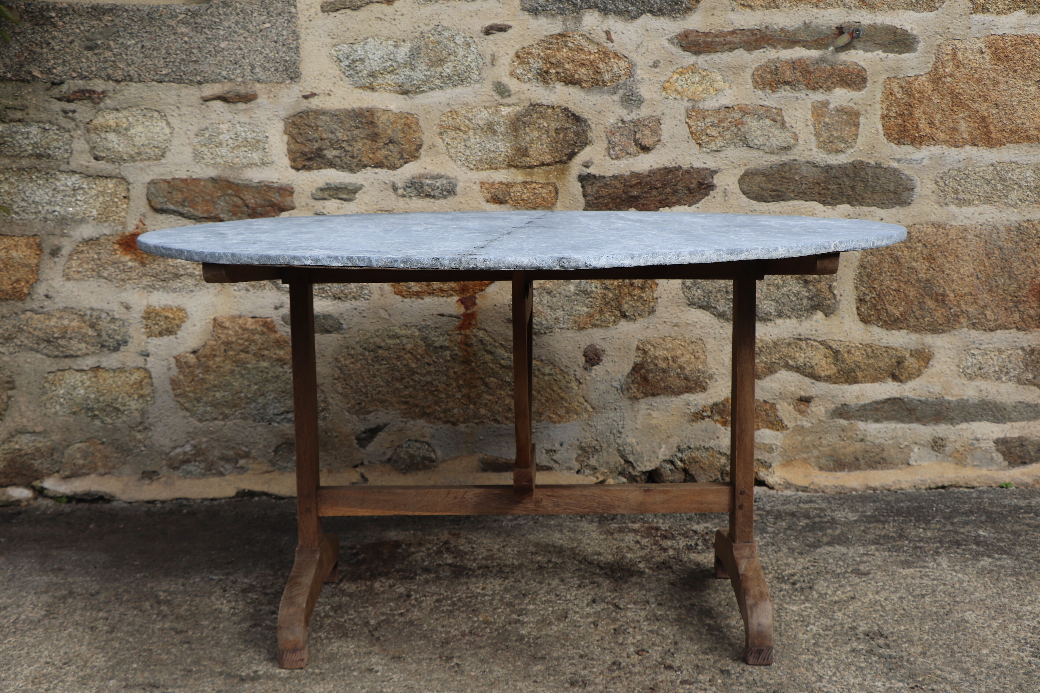 Nineteenth century zinc harvest table or winemaker