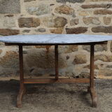 Nineteenth century zinc harvest table or winemaker