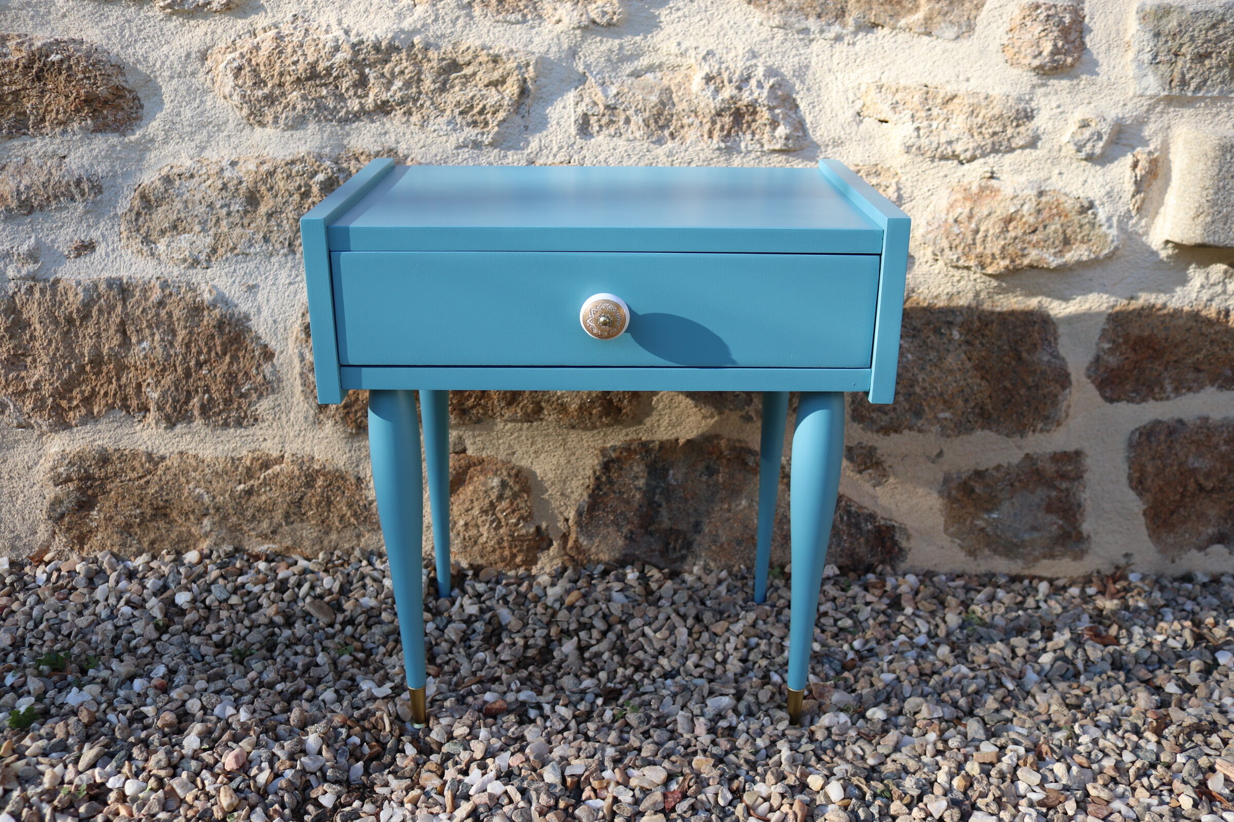 Chevet vintage bleu