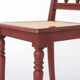 Vintage Belgian Turned Chair | 1940s Wooden Chair with New Rattan Seat
