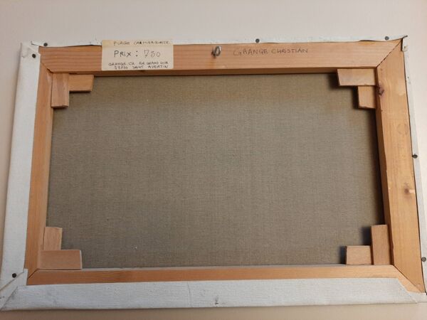 Huile sur toile plage camarguaise