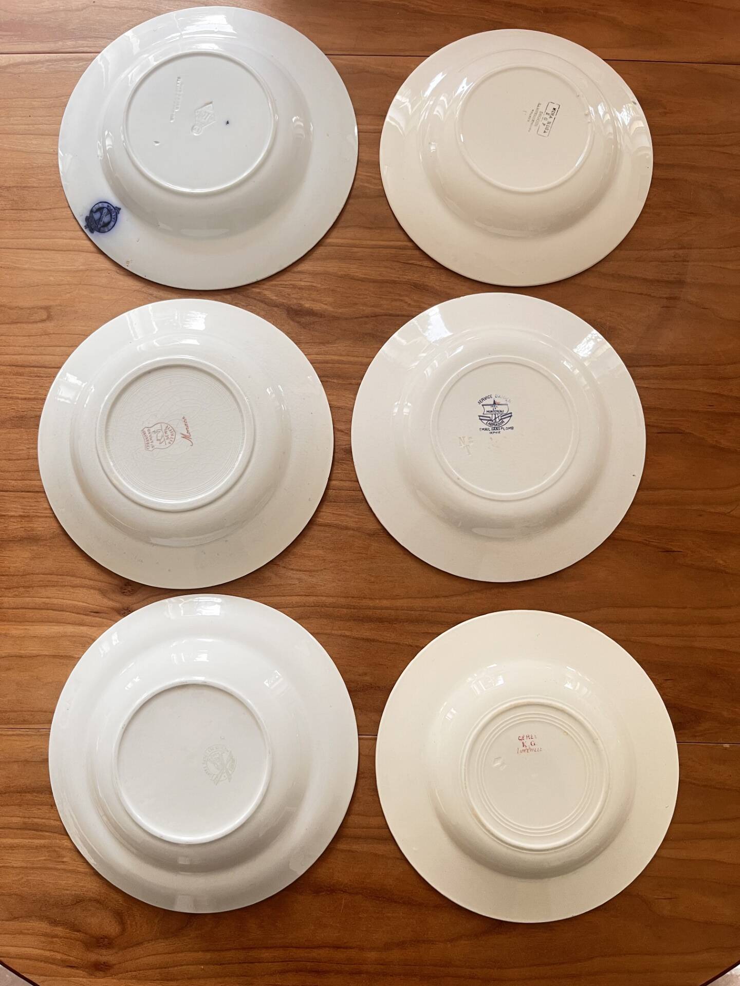Mismatched antique plates