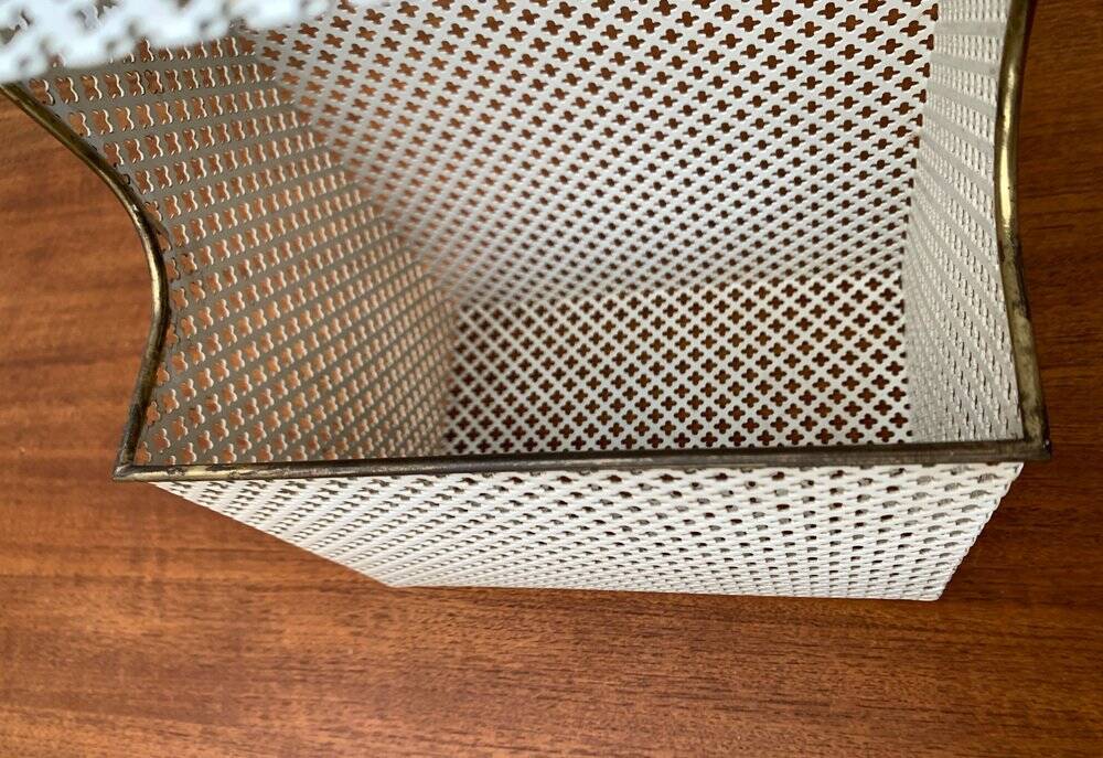 Perforated metal shelf from the mid-century, 1950s.
