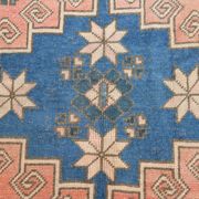 6x10 Salmon & Blue Comtemporary Vintage Rug, 194x297Cm