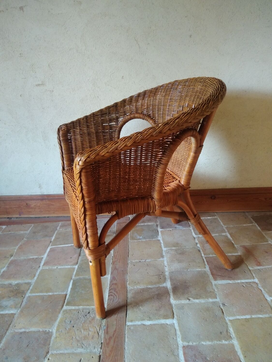 Rattan armchair