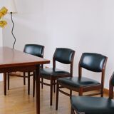 4 Scandinavian chairs skaï black