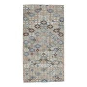 1970s Turkish Handwoven Wool Runner Rug 110x206