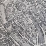 Turgot Plan 1739 – Vintage reproduction framed 100 x 80 cm with glass