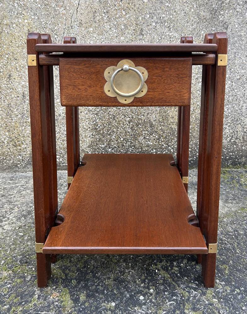 Bedside table, end table, wood, vintage, 80s