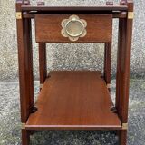 Bedside table, end table, wood, vintage, 80s