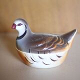 Michel Caugant terrine, partridge-shaped terrine, earthenware bird