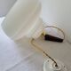Suspension en opaline et teck