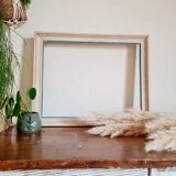 Old frame in white and blue wood