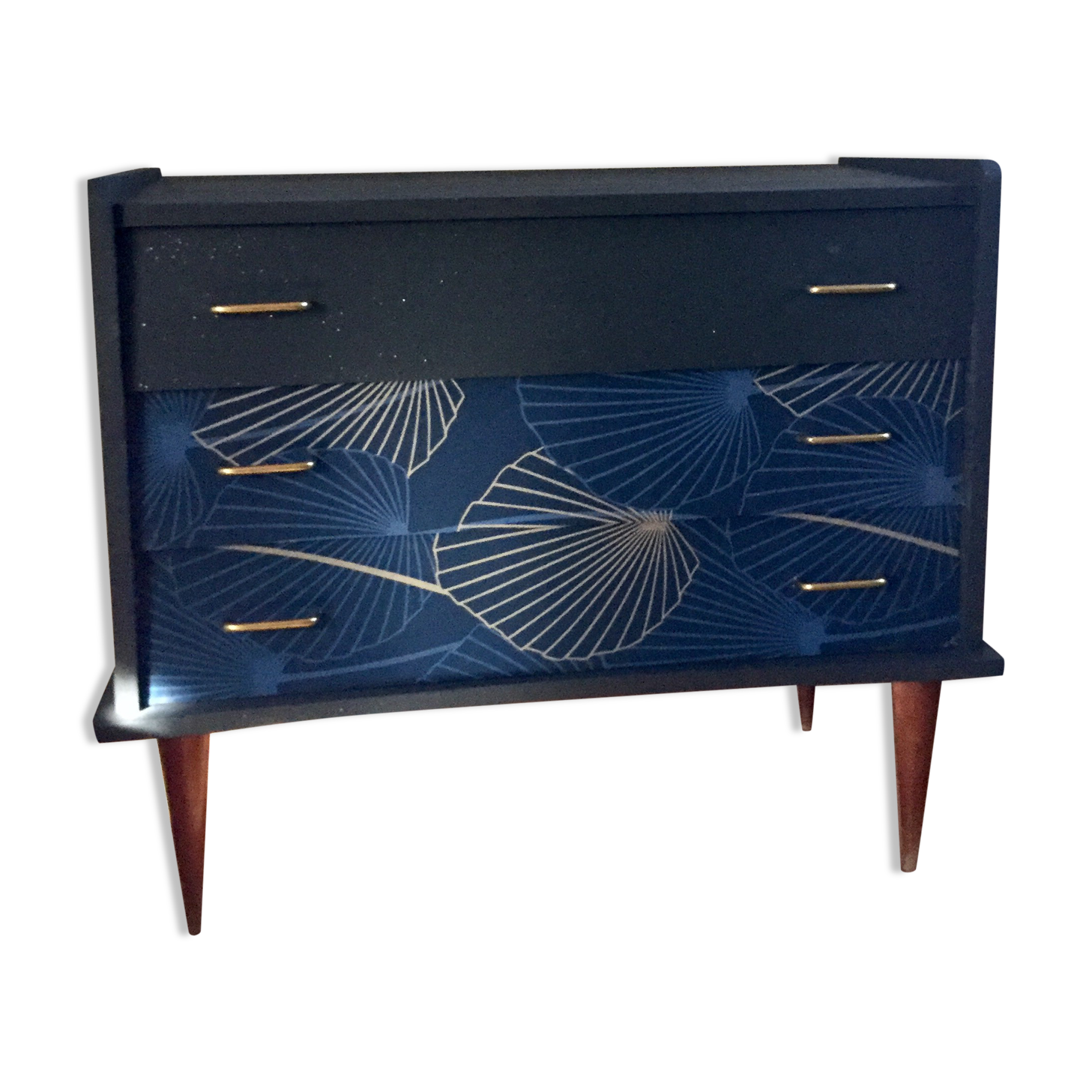 Black vintage chest of drawers