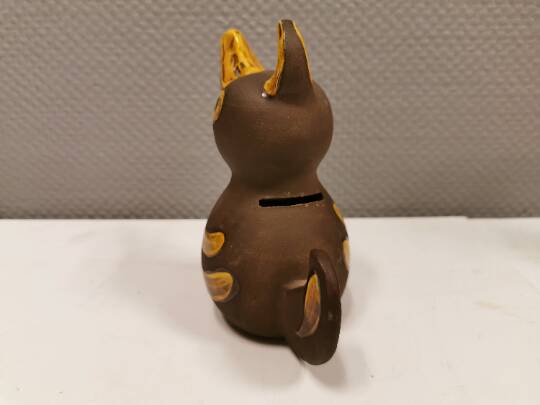 Old ceramic piggy bank. shaped like a duck from hegnetslund denmark