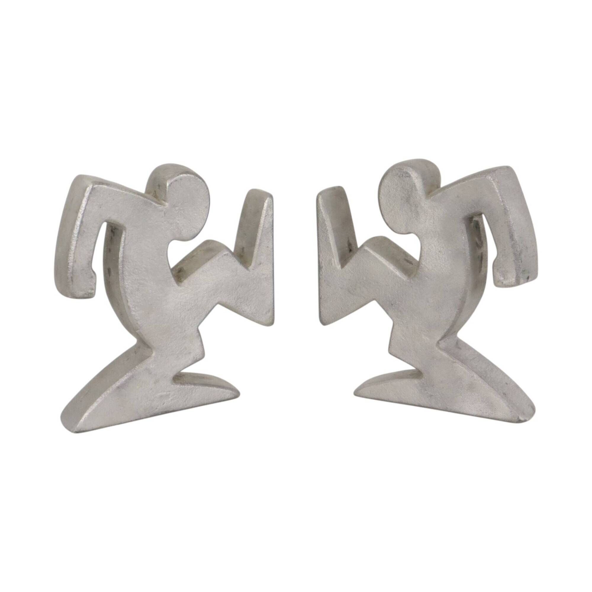 Designer Metal Bookends – La Linea (Osvaldo Cavandoli)
