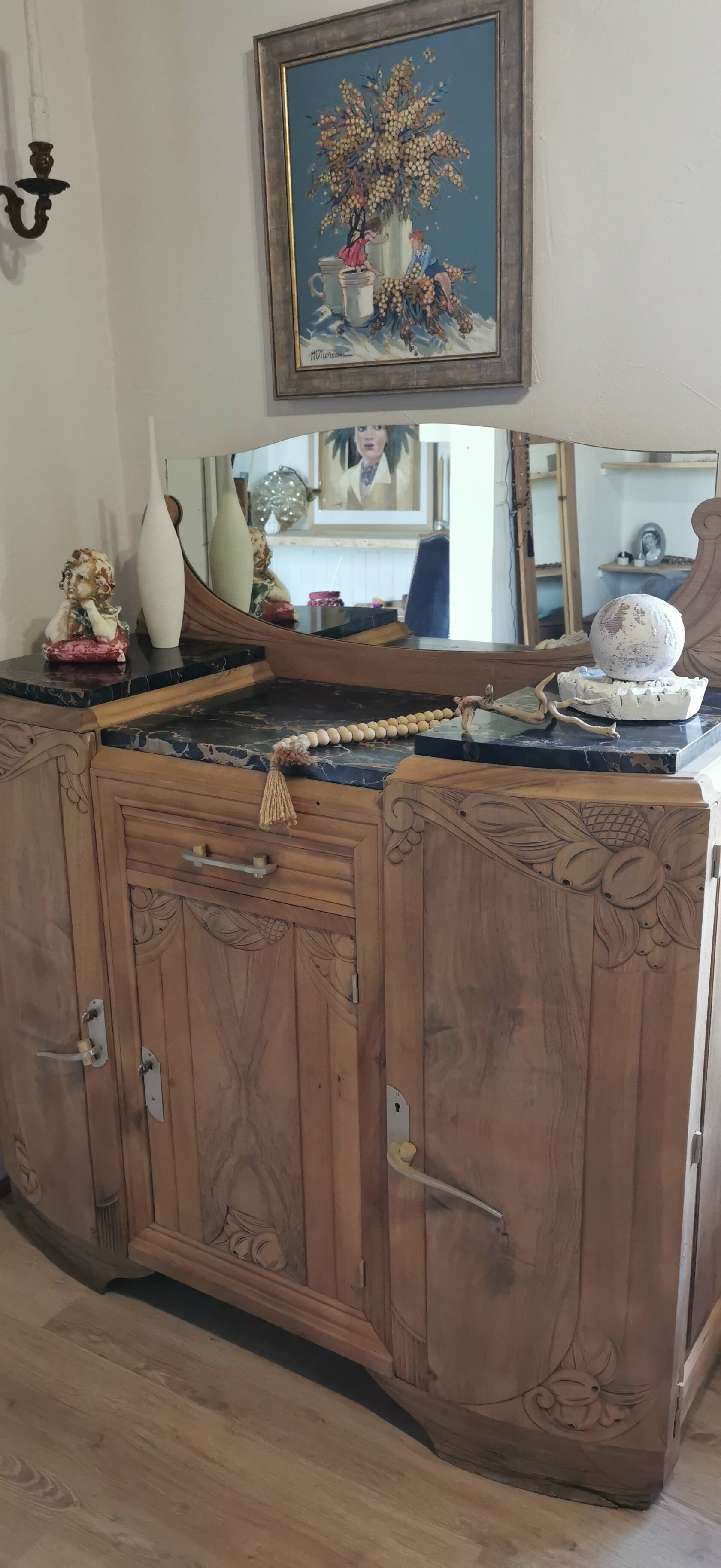 Art Deco Sandblasted Buffet