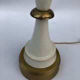 1960s laurel greek key ceramic brass table lamps hollywood regency neoclassical