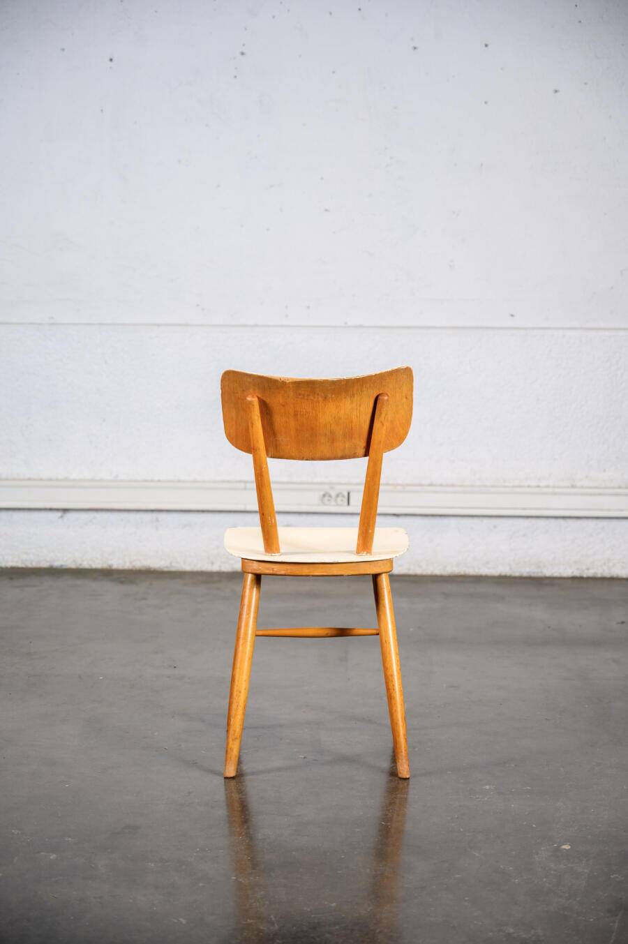 TON wooden and white chair