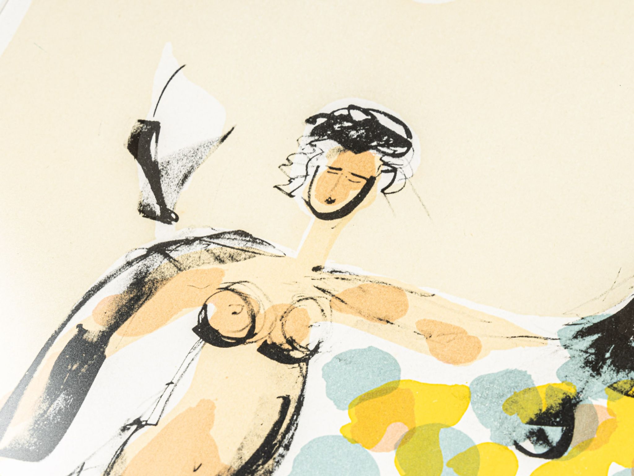 Naked Rider, Colour Lithograph on Paper, 63 x 88 cm