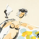 Naked Rider, Colour Lithograph on Paper, 63 x 88 cm