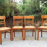 4 chaises paillées
