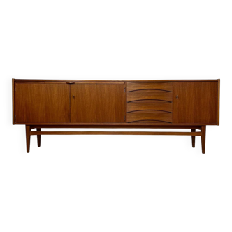 1960s Vintage Large Minimalistic Mid-Century Teak Sideboard