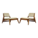 Restored Mid-Century Scandinavian Hunting Chairs by Kristiansson, 1950s