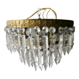 Luster with tassels and brass of the 60s-70s