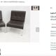 Low chair in Skai and chrome, Mobilier International