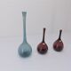 Set of 3 arthur percy scandinavian tulip vases for gullaskruf 1950