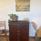 Vintage wooden architect's professional furniture