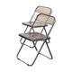 2 Plia caramel chairs by Giancarlo Piretti