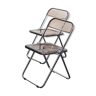 2 Plia caramel chairs by Giancarlo Piretti