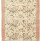 Hand-Knotted Decorative Turkish Beige Carpet 157 cm x 235 cm - 38986