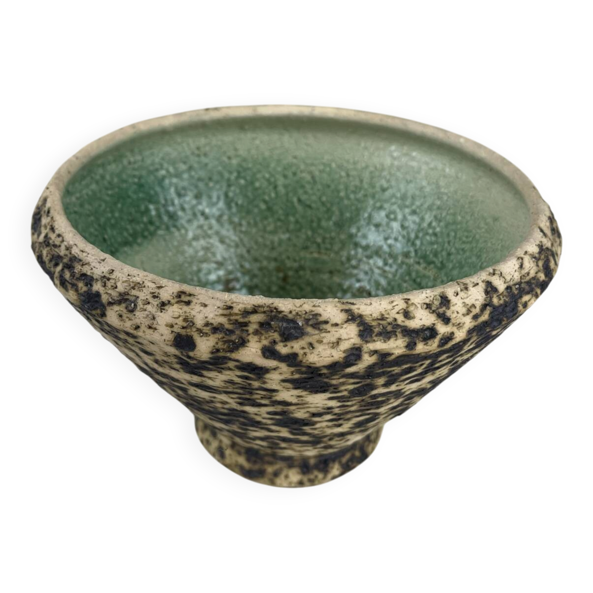 Celadon glazed stoneware bowl signed