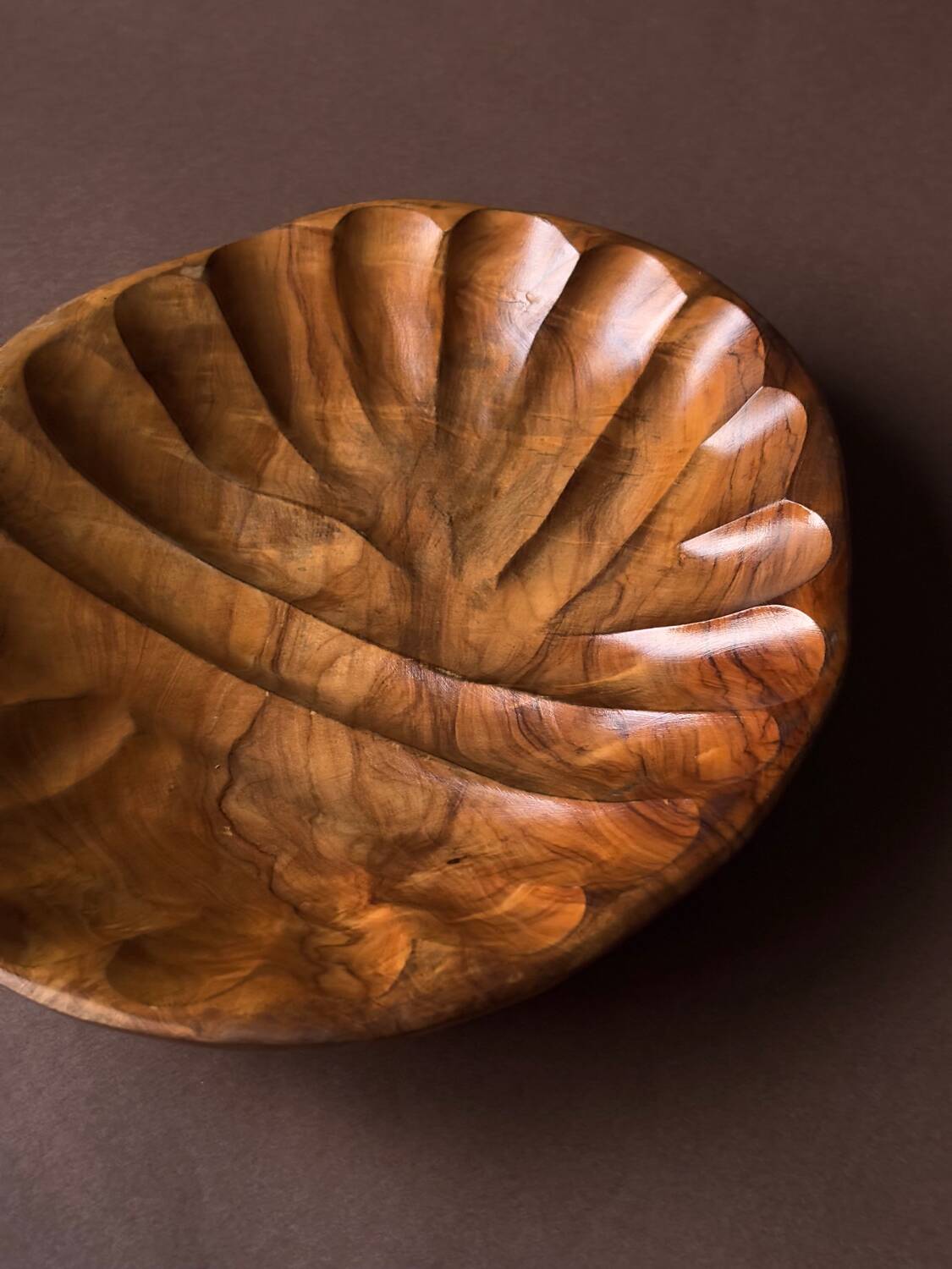 Large vintage teak valet tray