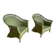 Paire de fauteuils rotin