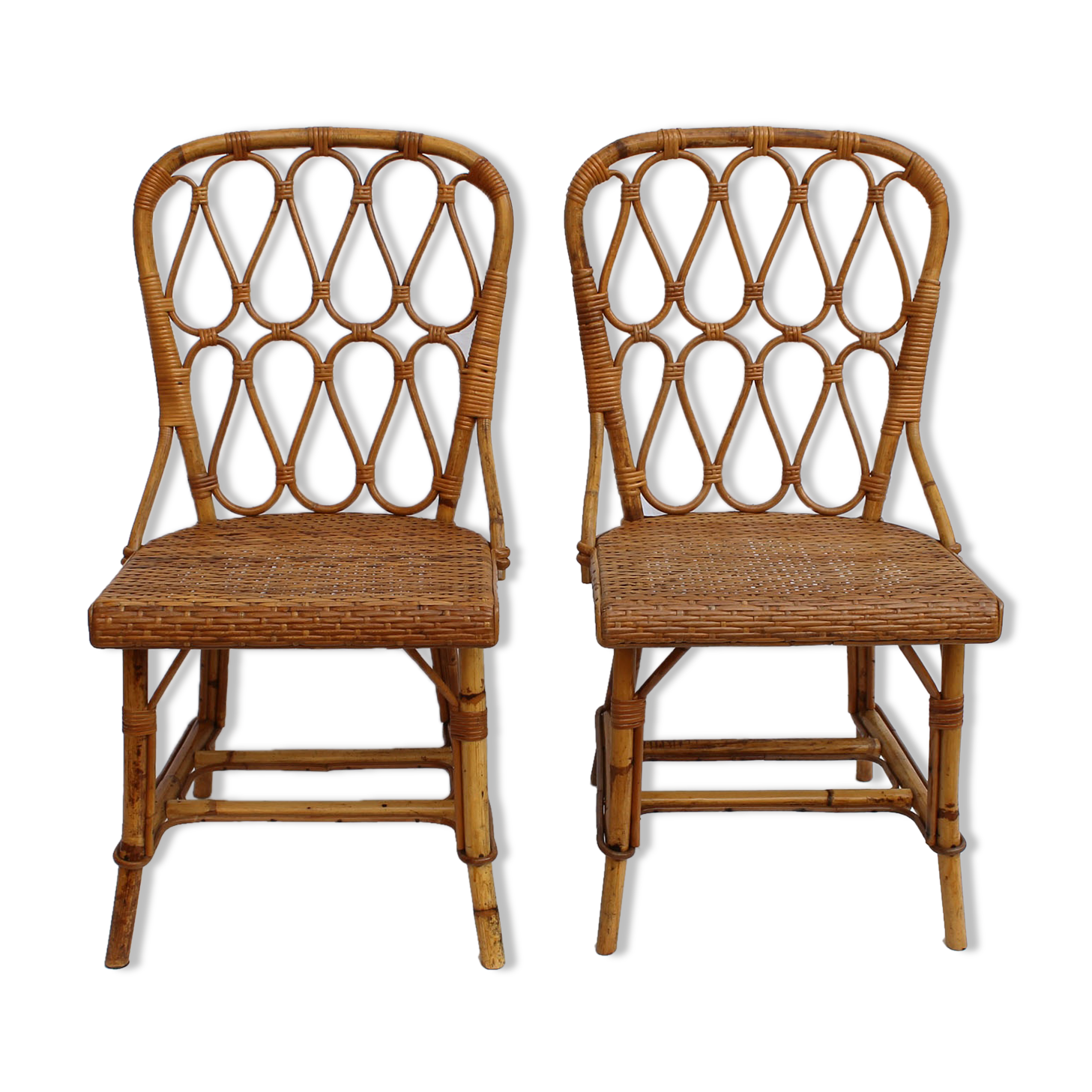 Pair of rattan chairs