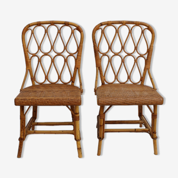 Pair of rattan chairs