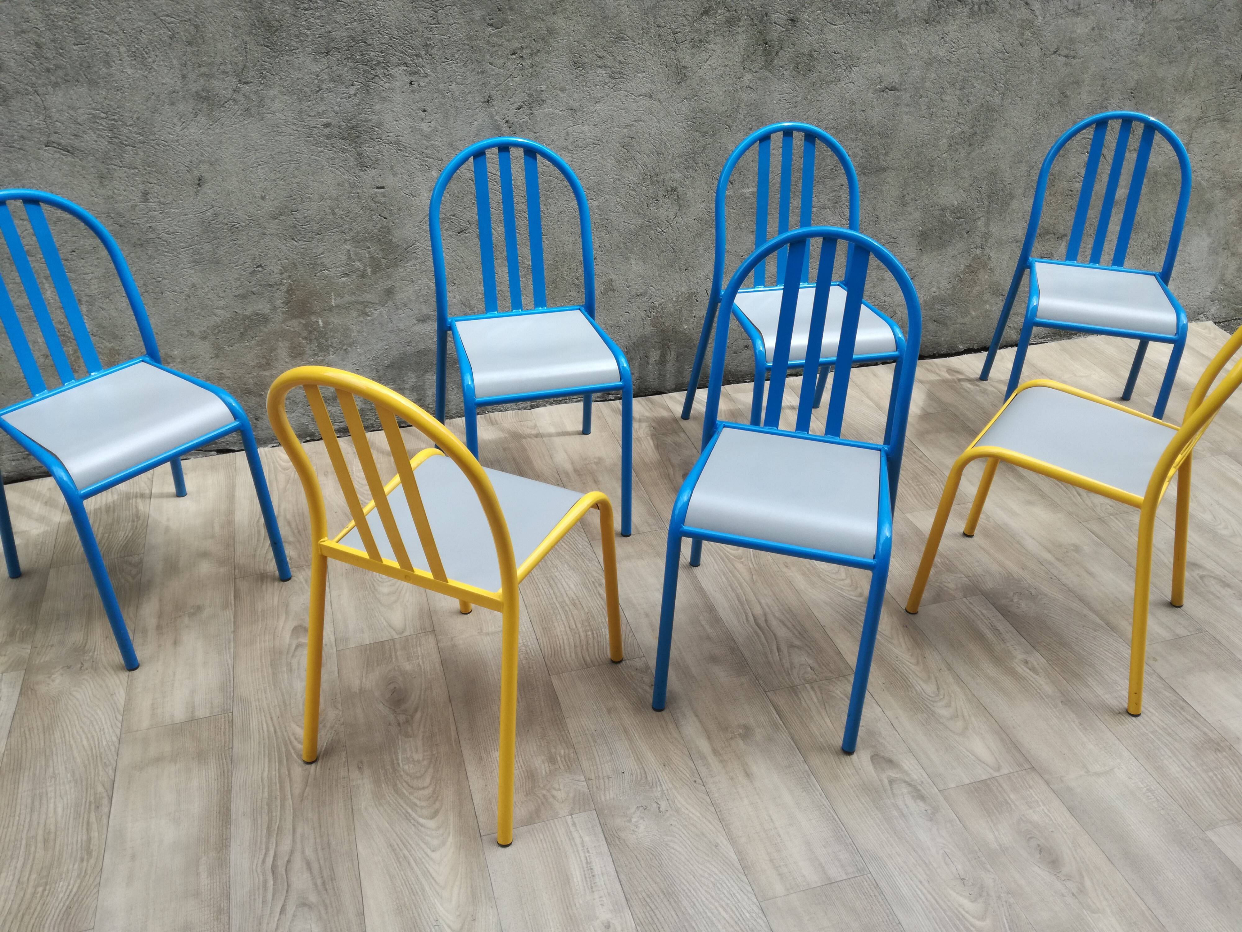 7 Mallet Stevens school chairs